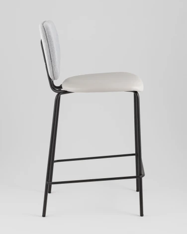 Стул полубарный Masey серый с серой экокожей Stool Group арт.УТ000039583