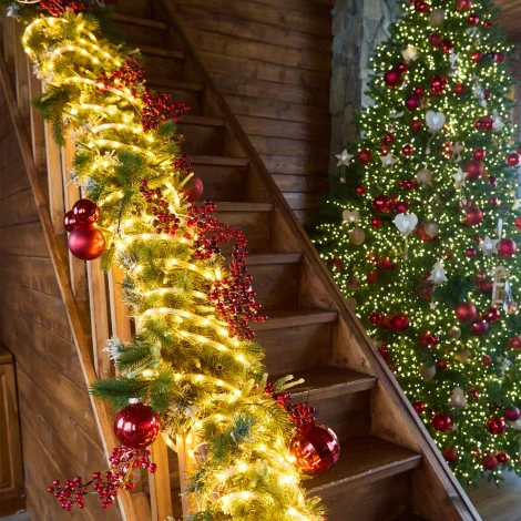 Гирлянда светодиодная Дюралайт, 15м, коннектор в/к. желтый свет Uniel ULD-D50 15M/С08 IP44 YELLOW