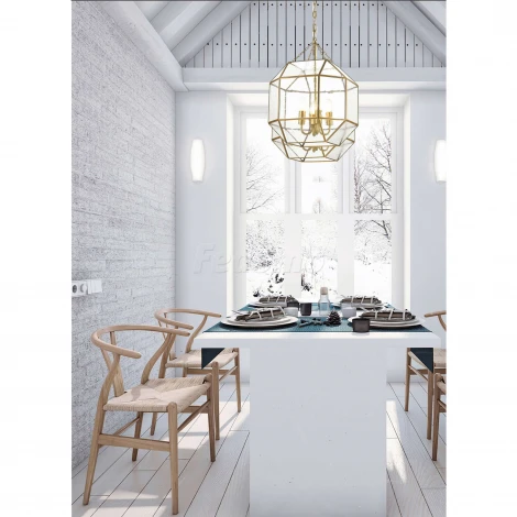 Подвесная люстра Favourite Quadratum 1948-4P (220V, на цепи, подсвечник, свеча)