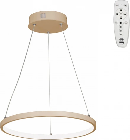 Подвесной светильник с ПДУ светодиодный LED 31Вт, 2700-6500К Vitaluce V2515DT-8/1S кольцо (220V, на тросе, кольцо)