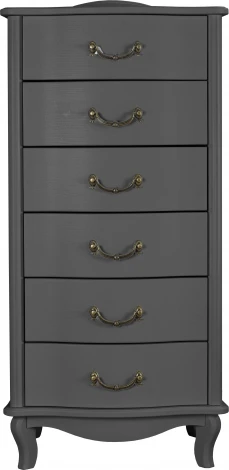 Комод Джульетта узкий 6 ящ., серый ясень Л Mebelik арт.009083