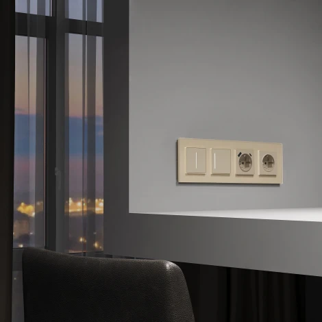 Умный сенсорный выключатель одноклавишный с подсветкой (шампань) Werkel W4513011 (a064145)