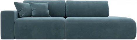 Диван прямой Лига-036 НПБ Модерн подлокотник слева (Бирюзовый/Велюр) Лига Диванов арт.121340L