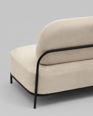 Диван Стоун велюр рельефный молочный Stool Group арт.УТ000040007