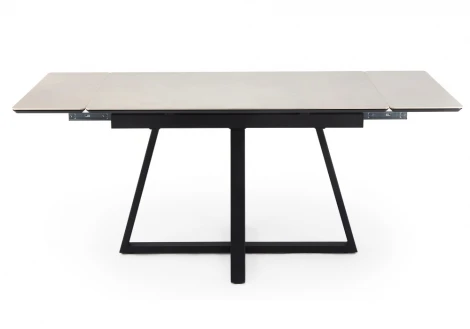 Кухонный стол Notta Памелла 120(180)х80 carmen light grey / черный