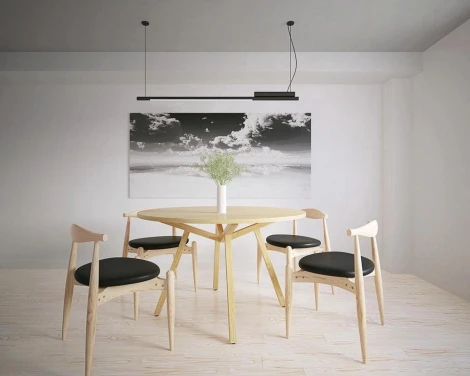 Стул Elbow Cosmo Черный кожа