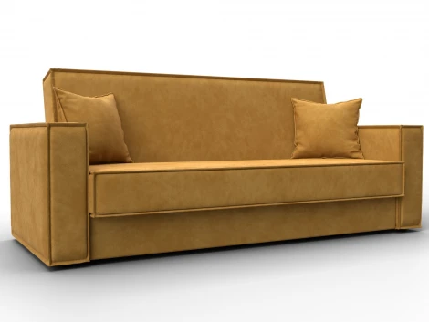 Диван-книжка Куба (ДСП,ЛДСП/Пластик/Велюр/Желтый) Лига Диванов 127444