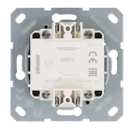 Выключатель одноклавишный (антрацит) Jasmart G-Classic G3011B