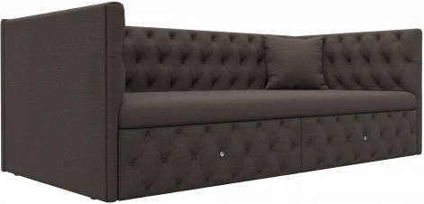 Диван детский прямой Найс (Коричневый/Рогожка) Лига Диванов арт.122426