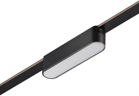 Трековый смарт-светильник для низковольтного шинопровода с двумя режимами работы Novotech Easy 359461 черныйLED 6W 24V 3000-6000K (умный дом - Алиса, Tuya Smart)