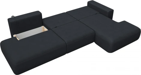 Диван угловой Лига-036 НПБ Модерн Лонг правый угол Лига Диванов (Замша) арт.127758