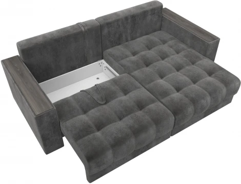 Диван угловой с декором Лига-049 НПБ Лига Диванов (Велюр) арт.128474