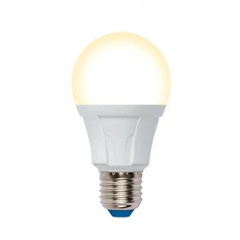 Лампочка светодиодная шар белая E27 12W 3000K Uniel LED-A60 12W/3000K/E27/FR/DIM PLP01WH