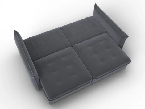 Диван прямой Лига-100 НПБ (ДСП,Фанера/Пластик/Велюр/Серый) Лига Диванов 133650