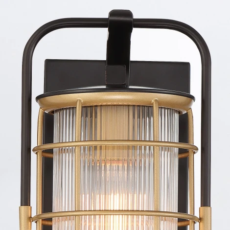 Настенный уличный светильник Eurofase QN-RIVAMAR-S-BLK-GD (220V, IP44)