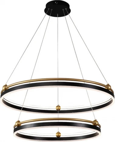 Подвесной светильник светодиодный с пультом Crystal Lux FERNANDO FERNANDO SP123W LED BLACK/GOLD (220V, на тросе)