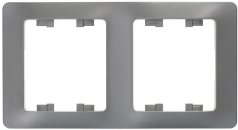 Рамка на 2 поста (платина) Systeme Electric Glossa GSL001206