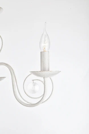 Подвесная люстра Eurosvet Tomas 60018/3 белый с золотом (220V, на цепи, подсвечник, свеча)