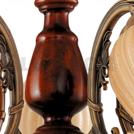 Подвесная люстра N-Light 854 854-05-03 красное дерево+бронза