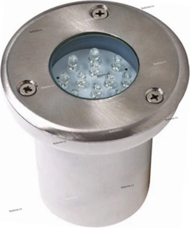 Светильник тротуарный светодиодный Horoz Safir, 1 лампа, белый с никелем и прозрачным