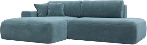 Диван угловой Лига-036 НПБ Модерн левый угол (Бирюзовый/Велюр) Лига Диванов арт.121408L