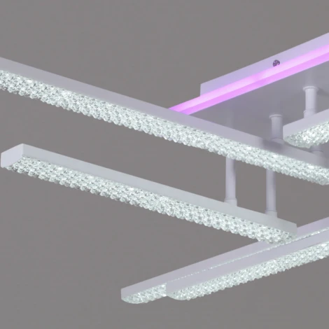 Потолочная люстра светодиодная на штанге с пультом с регулировкой цветовой температуры, яркости и ночным режимом Reluce 83177-0.3-4+4C