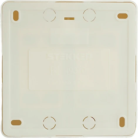 Розетка 4-х местная с заземлением (белый) Stekker София 49310