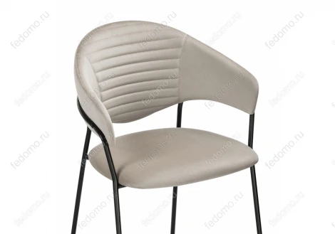 Стул Woodville на металлокаркасе Рансол дымчатый / черный глянец 483860