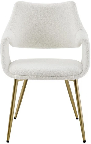 Стул ESF JY6145Q белый IPD1859-1/золото/Ткань,Металл