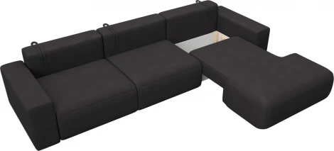 Диван угловой Лига-036 НПБ Классик Лонг правый угол Лига Диванов (Замша) арт.127800