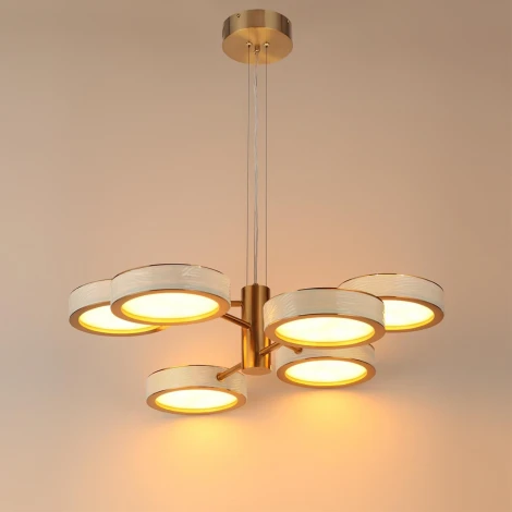 Подвесная люстра Odeon Light Riviera 5450/99L молочный/античная бронза/металл/керамика/хрусталь/акрил LED x 99W 2000К/3000K/4000K/переключ
