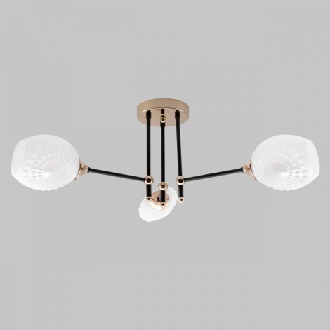 Потолочная люстра на штанге Imex MD.4144-3-S-BK+FGD