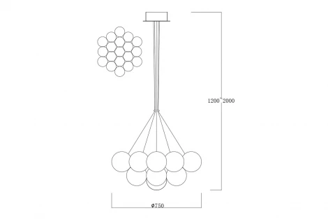 Подвесная люстра Garda Decor Globo 162FL-61919