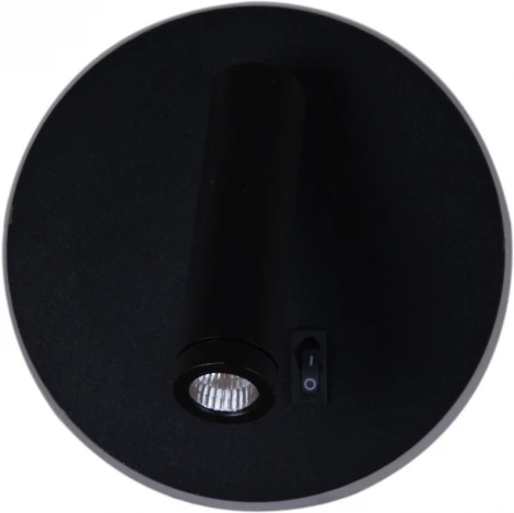 Спот с выключателем светодиодный для чтения Reluce 86203-9.2-001KT LED12W BK (220V, круглые)
