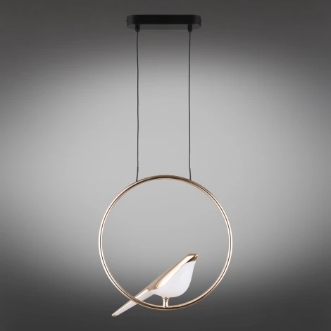 Подвесной светильник Aployt Astor APL.822.06.10 (LED, 220V, на тросе, кольцо, птички)