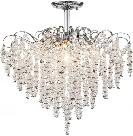 Потолочная люстра Escada Sardena 2106/8P Светильник на штанге 8х40Вт E14, металл/хрусталь, хром/прозрачный