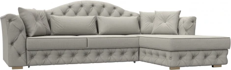 Диван угловой Артис правый угол (Бежевый/Рогожка) Лига Диванов арт.122769