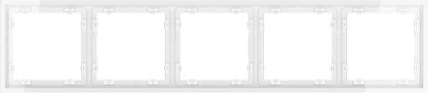 Рамка на 5 постов (белый глянцевый) Voltum S70 VLS100501