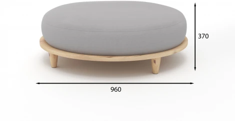 Пуф Arsko Сканди 4 светло-серый велюр