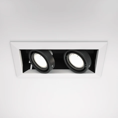 Встраиваемый светильник Metal Modern GU10 2x50Вт Maytoni Technical DL008-2-02-W (220V)