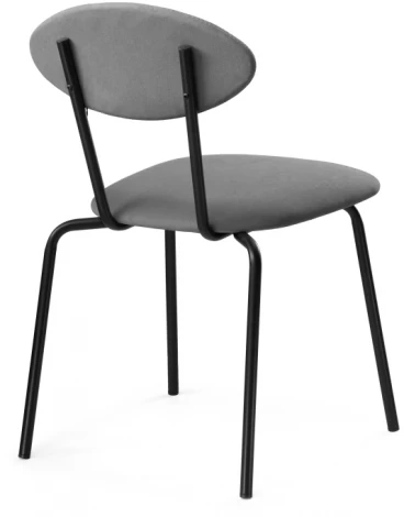 Стул Woodville на металлокаркасе Мареон катания сильвер / черный матовый 502315