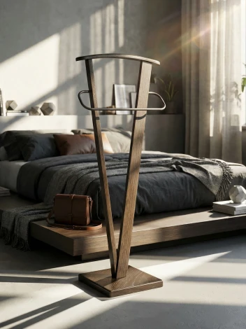 Вешалка костюмная ГАЛАНТ 344 черный/темно-коричневый Mebelik 009948