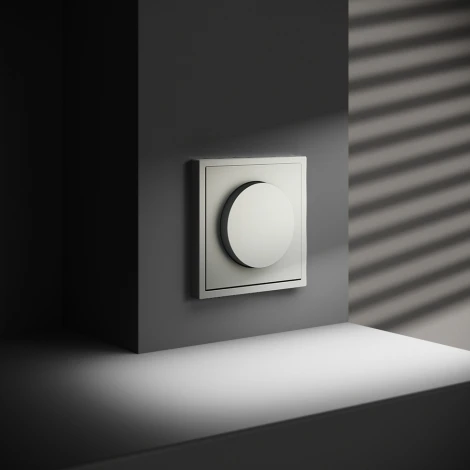 Диммер поворотно-нажимной 600 Вт (сталь) Voltum S70 VLS070305