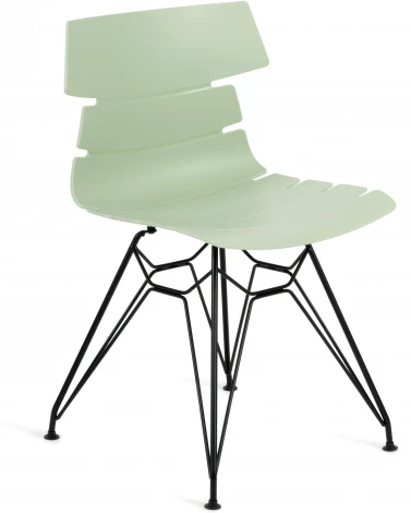 Стул HANSEN (mod. 622N) / 1 шт. в упаковке Tetchair (Пластик,Металл,Экокожа/Черный) арт.20322