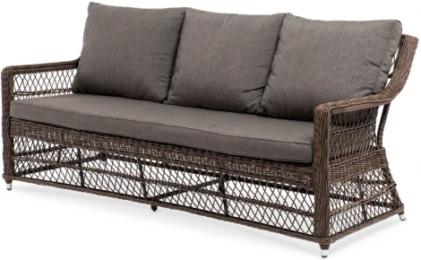 "Гранд Латте" диван трехместный из искусственного ротанга, цвет коричневый 4SIS арт.УТ-00002848