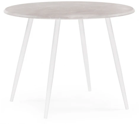 Деревянный стол Notta Абилин 100х76 мрамор светло-серый / белый матовый 507221