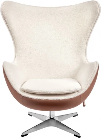 Кресло Bradex Home EGG STYLE CHAIR коричневый, экокожа (RF 0695)