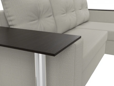 Диван угловой Атланта Лайт правый угол (Бежевый/Рогожка) Лига Диванов арт.121162