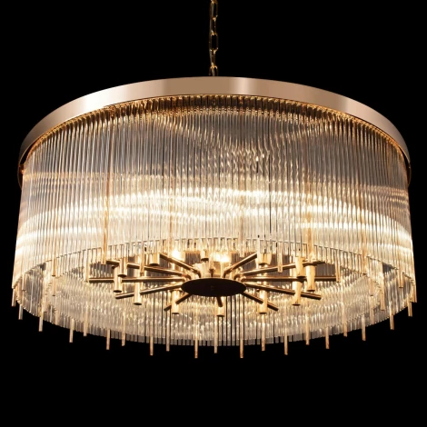 Подвесная люстра Loft It Montana 10299/800 French gold (220V, хрусталь, на цепи, круглые)