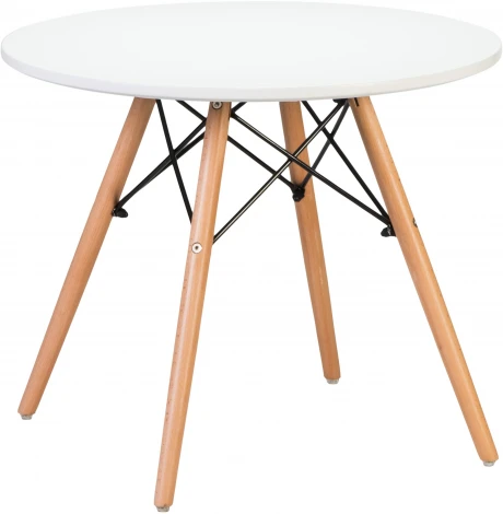 Стол журнальный SHELLEY (ножки светлый бук, цвет белый)